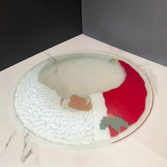 16" St. Nick Crescent Moon Santa Platter by Peggy Karr - Picture 5 of 8